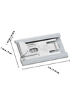 Heavy Duty Stainless Steel Picture Hangers Built Tough Wall Mount Brackets For Mirrors And Artwork Four Pack silver bracket close-up image.