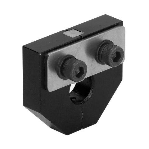 Built Different Aluminum Filament Welder Connector For 3D Printer Sensor Lightweight Compact Setup Compatible With 1.75 Mm PLA ABS PETG PC PP PVB HIPS Feed Lines In Matte Black close-up of splice adapter