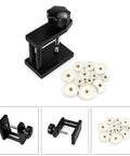 Heavy Duty Watch Back Cover Press Machine Including 12 Precision Plates with black metal frame and white adapter plates.