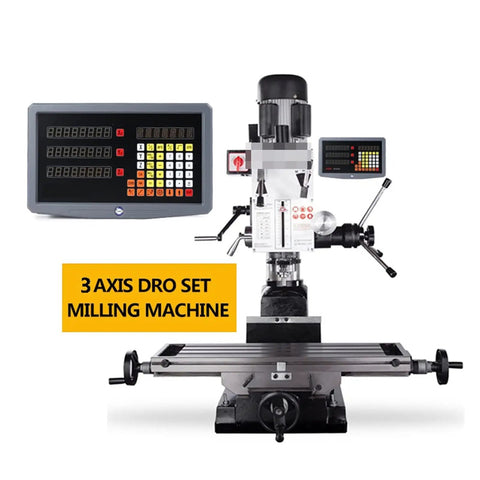 Pro Shop Digital Caliper And Triple Axis Digital Readout Set With 0.001mm Precision Linear Steel Bars For Lathe Mill CNC Machines on milling machine