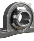 1-1/2 Inch Stainless Steel Pillow Block Bearing with Wide Inner Ring and Two Set Screws, Stainless Housing and Grease Zerk
