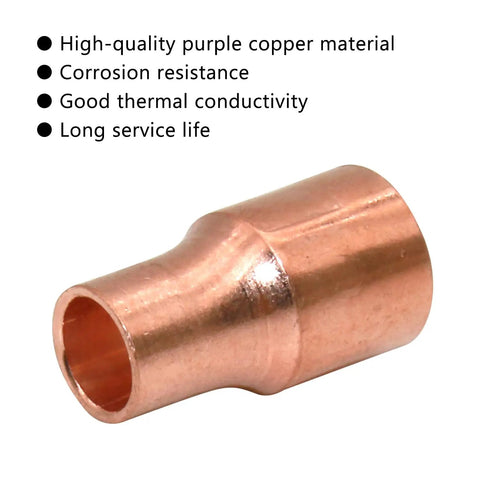 One Quarter By Three Eighths Inch Copper Reducer Coupling For HVAC Systems Refrigeration Or Hydraulic Applications Pack Of Five Beefy Durable Copper Fittings showing corrosion resistance