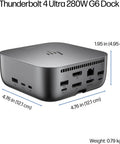 HP Thunderbolt 4 Docking Station Serving 280W Straight Fire Charge with ports for USB-C and HDMI, ideal for office and gaming.