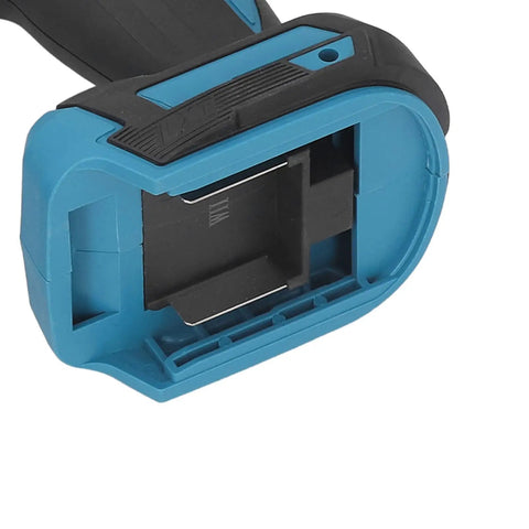 Close-up of Heavy Duty Cordless Drill Driver With 23 Plus One Torque Settings And 1700 Rpm Speed, showing grip and battery compartment.