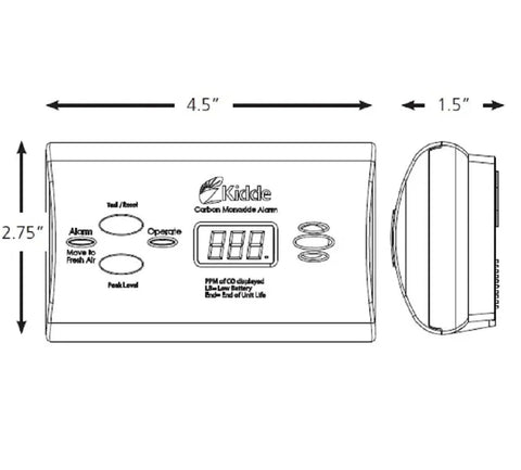 Ultra-Sensitive Carbon Monoxide Detector For Pets And Folks With Medical Stuff, Battery Powered With Digital Display, 85 Decibel