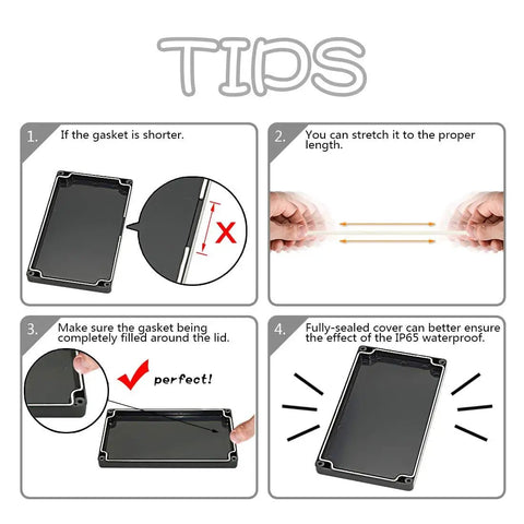 IP65 Waterproof Electrical Junction Box Enclosure gasket installation tips for optimal waterproof protection and fit.