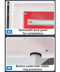 Rock Solid Outdoor Ev Charger Enclosure Lock Box Galvanized Steel Cover showing removable back panel and rubber ring protection.