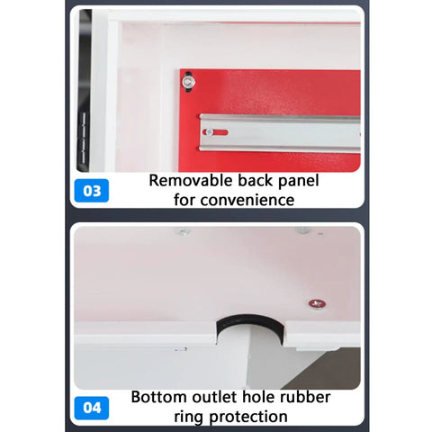 Rock Solid Outdoor Ev Charger Enclosure Lock Box Galvanized Steel Cover showing removable back panel and rubber ring protection.
