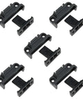 5 Pack Quick Release Black Plastic Panel Connectors for Furniture, Detachable Panel Fasteners shown on white background
