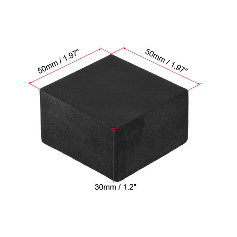 Heavy Duty Rubber Anti Vibration Pads To Kill Equipment Rattles And Noise With These Square Isolation Mats, 50mm x 50mm x 30mm.