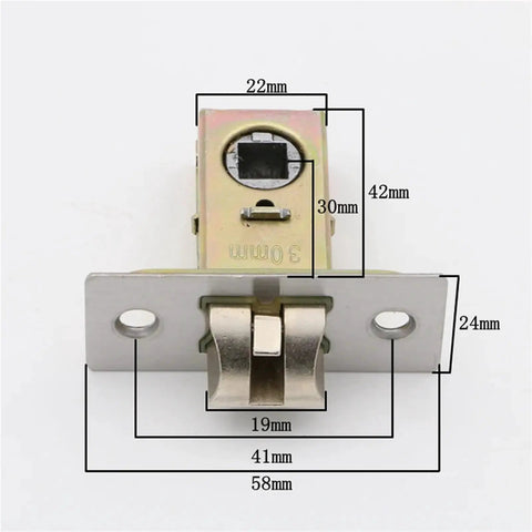 Heavy Duty Stainless Steel Single Deadbolt Lock Cylinder Straight Shooter Swap For Bathroom Doors with size measurements