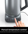 Precision Temperature Electric Kettle With 1500W Fast Boil 7 Cup Capacity BPA Free Stainless Hold Temp Setting And 7 Presets For Green Tea White Tea Oolong Black Tea Herbal Tea And Coffee with manual temperature control display