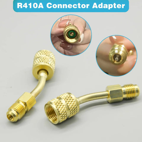 Pro Grade Mini Split Adapter Kit Five Sixteenths To One Quarter Coupler With Valve Core Remover Refrigerant Hose Adapter