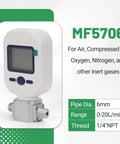 Portable Digital Thermal Mass Flow Meter With Quarter Inch NPT Threads For Compressed Air Nitrogen And Oxygen, MF5706