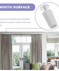 Seal The Deal On Window Upgrades With These Knockout Roller Shutter Stops Built To Keep Blinds And Shades Locked In Tight Prevent Over Rolling While Delivering Super Smooth Operations, smooth white roller buffer on curtain rod.