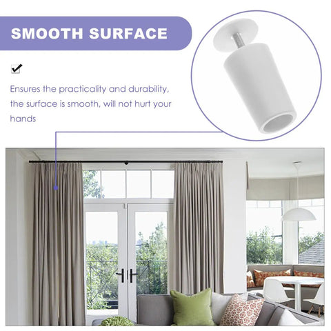 Seal The Deal On Window Upgrades With These Knockout Roller Shutter Stops Built To Keep Blinds And Shades Locked In Tight Prevent Over Rolling While Delivering Super Smooth Operations, smooth white roller buffer on curtain rod.