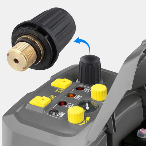 Premium Solid Brass Safety Valve Compatible With Karcher SG4-4 Steam Cleaner Replaces 2.889-104.0 detail view with controls.