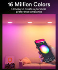 Living room with 6 Inch Canless LED Recessed Lights 13W 1000LM Smart Color Changing Downlights controlled by smartphone app