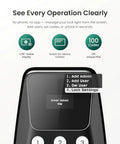 Rock Solid Keyless Entry Door Lock With Bright Touchscreen And Auto Lock showing 0.96" display for managing codes and settings.