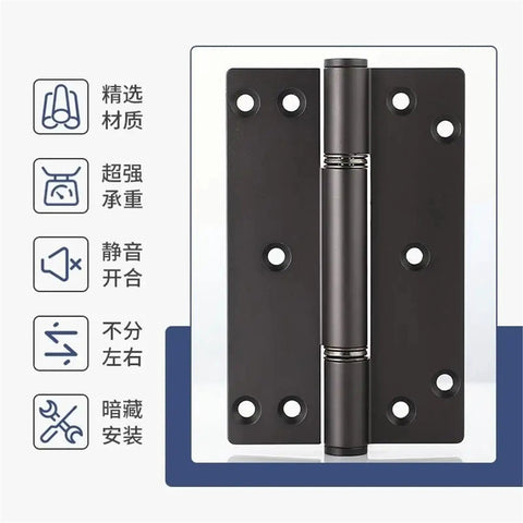Concealed Invisible Door Hinge With Heavy Duty Hydraulic Buffer For Silent Automatic Closure On Wooden Cabinets, close-up view.