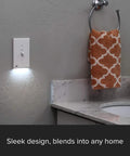 3 Pack SwitchLight LED Night Light For Single Pole Switches With Auto On Off Sensor Adjustable Brightness Switch Plate Night Lights White