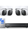 5MP PoE Home Security Camera System Kit, 8 Channel NVR With 4 Outdoor Wired IP Cameras, Smart Person Pet Vehicle Detection, 4K NVR With 2TB HDD, 24 Seven Recording, Night Vision Up To 100 Feet, Weatherproof.