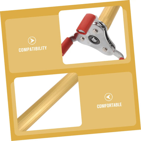 Close-up of Heavy Duty Ceiling Detector Removal Tool With Badass Rubberized Claw And Extendable Aluminum Shaft, highlighting gripper and shaft comfort.