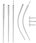 16G Piercing Taper Insertion Tool for Flat Back Earrings and Nose Rings, Threadless Insertion Pin, 316LVM Surgical Stainless Steel Earring Applicator Kit