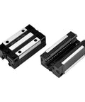 2 Pack HGR15 Linear Guide Rails 600mm with 4 Pcs HGH15CA Sliding Carriage Blocks and RM1605 Ball Screw Set for DIY CNC Machine Parts featuring sliding carriage blocks from the kit.