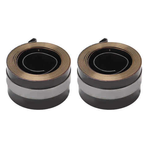 Two Pack Drill Press Return Springs Replacement Kit Heavy Duty Spring Steel Quill Feed Coils for Bench Drills shown up close