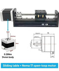 Sleek X Y Z Axis Linear Motor Drive Kit With T Type Self Locking Slide Rail And High Speed 17 Stage Table For Precision Motion Control 40mm Wide, 0.28Nm motor