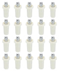 Heavy Duty Plantation Shutter Repair Pins, Spring Loaded Metal Pins For Louvers Windows, 100 Pack White displayed in rows.