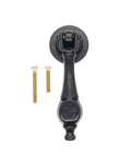 Badass Vintage Black Tear Drop Cabinet Knobs 5 Pack premium zinc alloy knob with gold screws for cupboard installation.