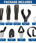 8pc Drain Auger Head Set Fits General Easy Rooter Junior Ej-a, includes various heavy-duty metal cutting heads for effective clog removal.