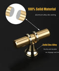 Gold Cabinet Knobs Set 10 Pack Brushed Brass Handles For Kitchen Cabinets And Dresser Drawers Champagne Gold Pulls