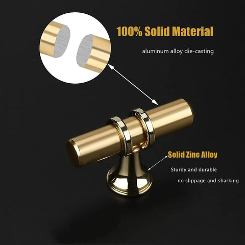 Gold Cabinet Knobs Set 10 Pack Brushed Brass Handles For Kitchen Cabinets And Dresser Drawers Champagne Gold Pulls