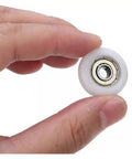 Close-up of nylon roller from the 10 Piece Heavy Duty Nylon Shower Door Roller Wheel Replacement Kit For Smooth Sliding Glass Doors 19 To 25 Millimeter.