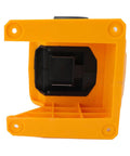 Cordless Mini Bench Grinder Featuring A Rugged Abs Shell slick design showcasing the front view of the tool's housing.