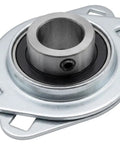 Pro Grade Kick Ass 1 Inch Bore Pressed Steel Two Bolt Flange Bearing, detailed view of the flange and bore.