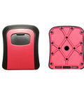 Durable 4 Digit Combination Code Lock Storage Box built for secure wall door mounting, compact metal design with red finish.