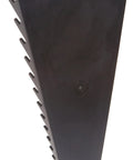 Side view of black 16 Slot Wrench Tray Organizer for Tool Storage in Toolbox or Wall or Pegboard, durable plastic design.