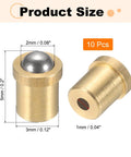 Top Shelf 304 Stainless Steel Ball Plunger With Copper Spring Loaded Latch Heavy Duty Push Fit Catch For Cabinetry And Mechanisms size details.