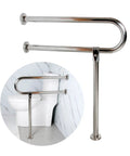 Heavy Duty 304 Stainless Steel Bathroom Handrail Tough As Nails Grab Bar For Wheelchair Accessibility Non Slip with floor support