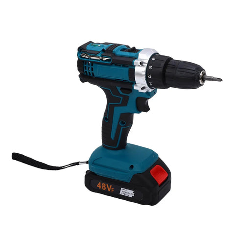 Nifty 2-Speed Cordless Drill for Home Use with US Plug features lightweight design with rechargeable battery and adjustable speed settings.