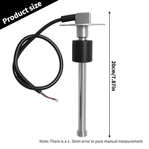 Heavy Duty Stainless Steel Fuel Sender Unit With Hella Tough Corrosion Resistant Housing For Boat Rv And Truck Tanks, 20cm length with wiring.