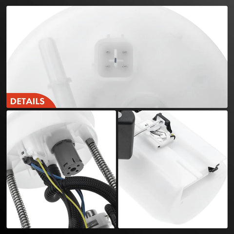 Close-up of Heavy Duty Electric Fuel Pump Module Assembly For Honda Fit 2007 2008 1.5L, showing connectors and wiring details.