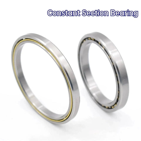 Precision Thin Wall Constant Section Bearing KAA15AG0 with 0.1875 inch thickness, showcasing solid metal construction for heavy-duty machinery.