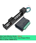 Slide Table Kit For CNC Systems With T Type Linear Guide Rail Stage 50mm Stroke And 6mm Pitch Electric Linear Stage shown with 100mm stroke.
