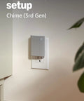 Real Deal Battery Wireless Doorbell Camera Bundle In Speckled Gray Finish With Kickin 2K Hd Video And Retinal 6X Zoom Plus Sweet Easy Setup And Included Wire Free Chime For Hefty Motion Alerts chime plugged into wall outlet.