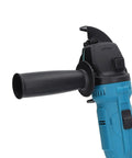 Badass 18V Brushless Cordless Angle Grinder With Rechargeable Lithium Battery For Cutting Polishing Metal And Wood Professional Power Tool That Shreds Through Tile And Strips Rust Clean close-up of ergonomic handle.